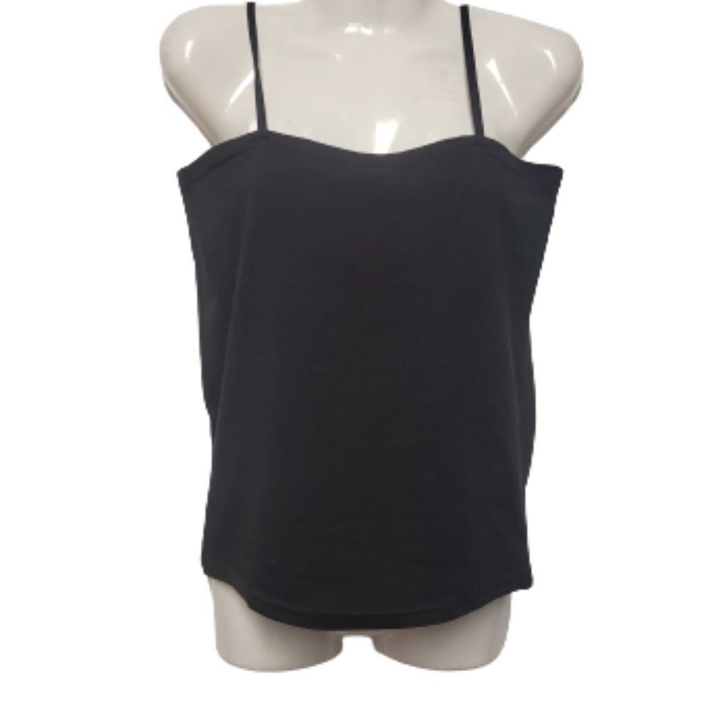 BLACK Spaghetti Strap Camisole Black Tank Top - New Without Tags- One Size